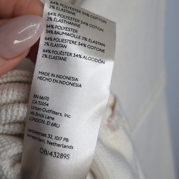 Free People We The Free All Nighter Thermal Top Medium Cream Crop Long Sleeve - Picture 7 of 9